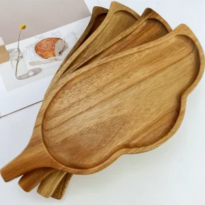 1pc 11.4in/11.6in Rosewood Serving Tray, Afternoon Tea Party Platter, Cheese Board, Snack Plate, Food Serving Tray, Wooden Charcuterie Board For Appetizers, Fruit, Sushi, Home Bar Decor - Yellow Christmas Gift Yellow